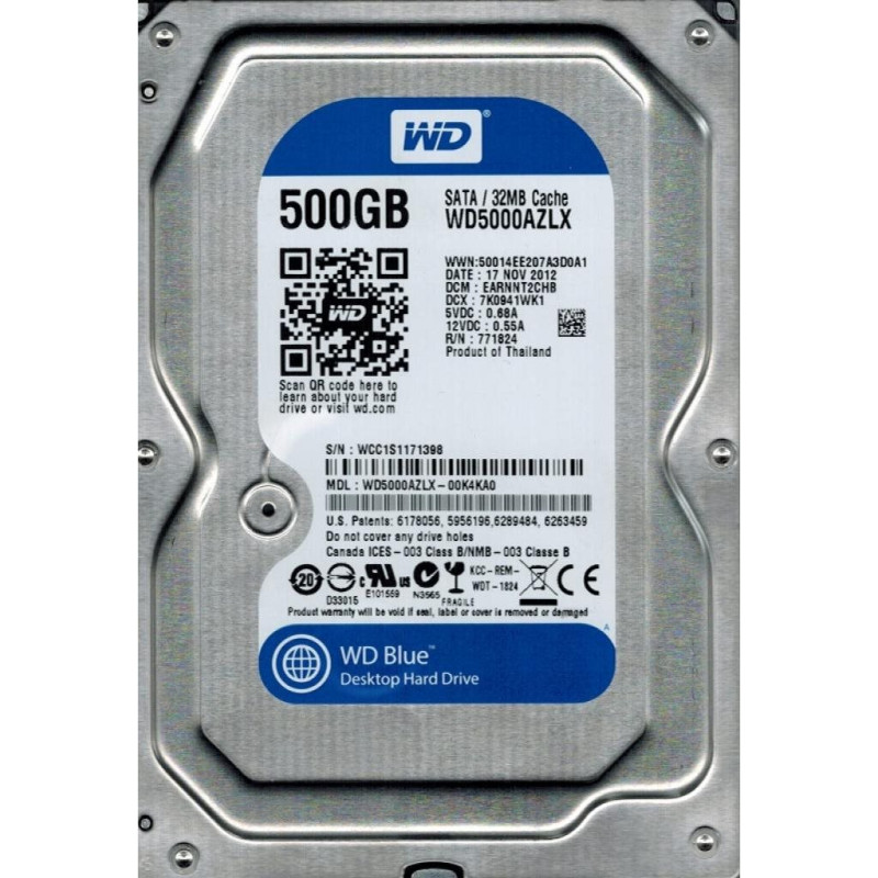 Жесткий Диск 3,5" 500Gb, HDD, SATA |||- Б/У