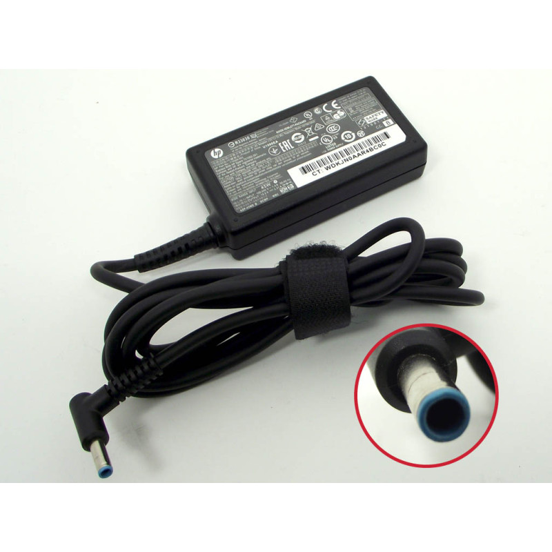 Блоки живлення для ноутбука HP 45 W 19.5V-2,13A (кругла тонка синя)- Б/В