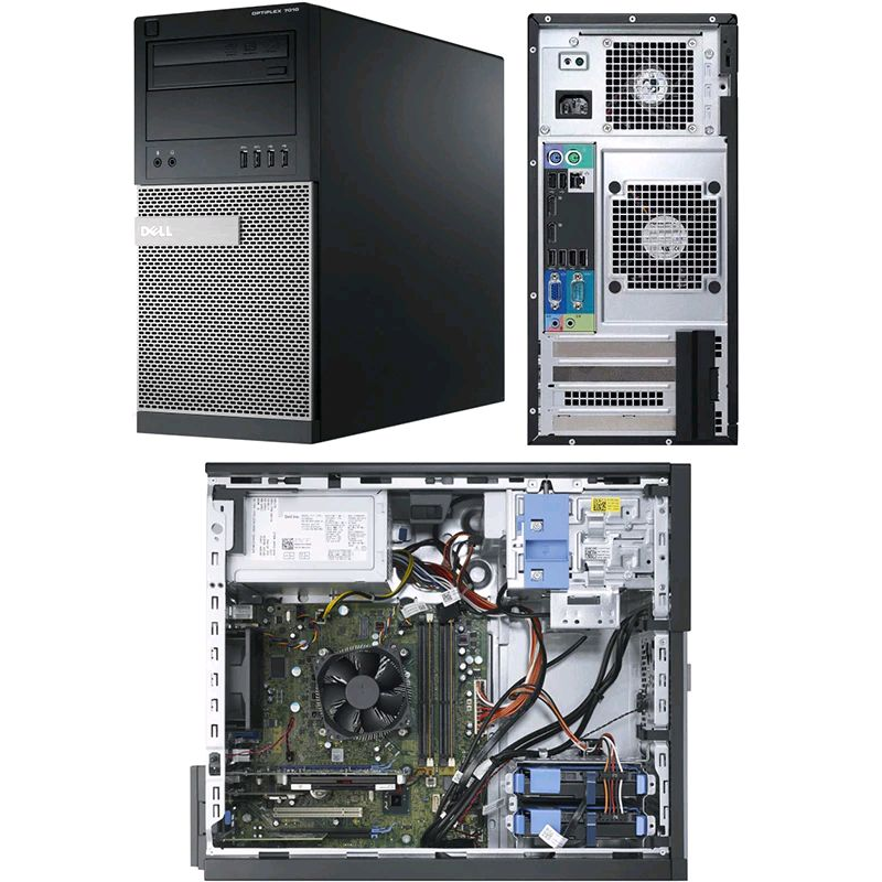 Системный блок Dell Optiplex 7010 Mini-Tower-Intel Core-i3-3240-3,40GHz-4Gb-DDR3-HDD-250Gb-DVD-R-(B)- Б/У