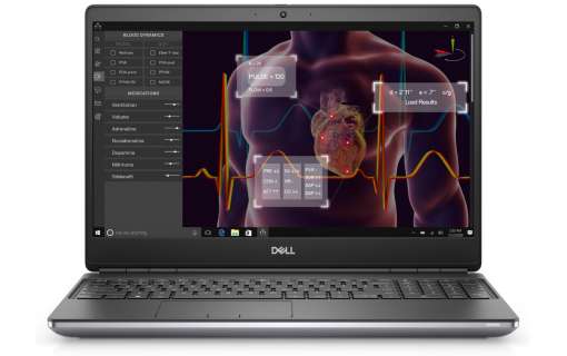 Ноутбук Dell  Precision 7550-Intel Core i7-10850H-2.7GHz-32Gb-DDR4-512Gb-SSD-W15.6-FHD-IPS-Web-Quadro RTX 3000-(6gb)-(B)-Б/У
