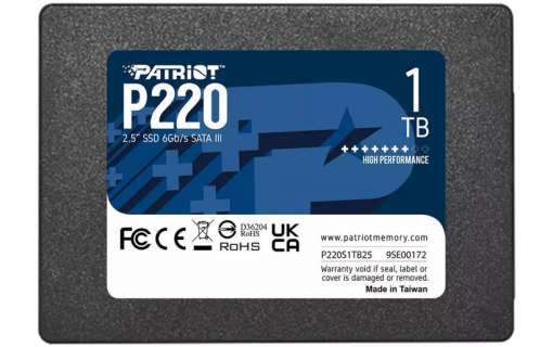 Накопичувач Patriot P220 1TB 2.5" SATAIII TLC-Нова