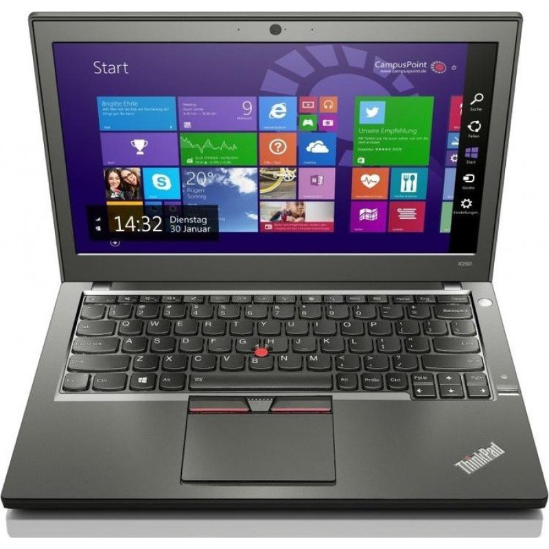 Ноутбук Lenovo ThinkPad X250-Intel-Core-i5-5300U-2,3GHz-8Gb-DDR3-256Gb-SSD-W12.5-Web+батерея-(C)- Б/У