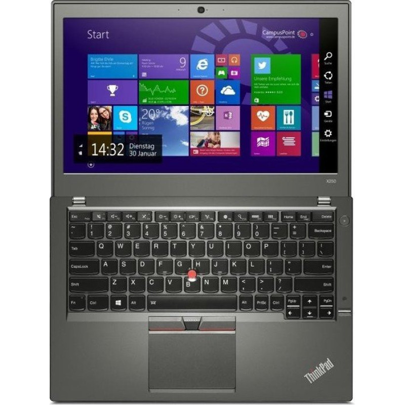 Ноутбук Lenovo ThinkPad X250-Intel-Core-i5-5300U-2,3GHz-8Gb-DDR3-256Gb-SSD-W12.5-Web+батерея-(C)- Б/У
